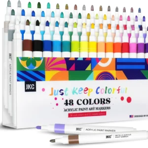 48-Color Acrylic Paint Markers Set